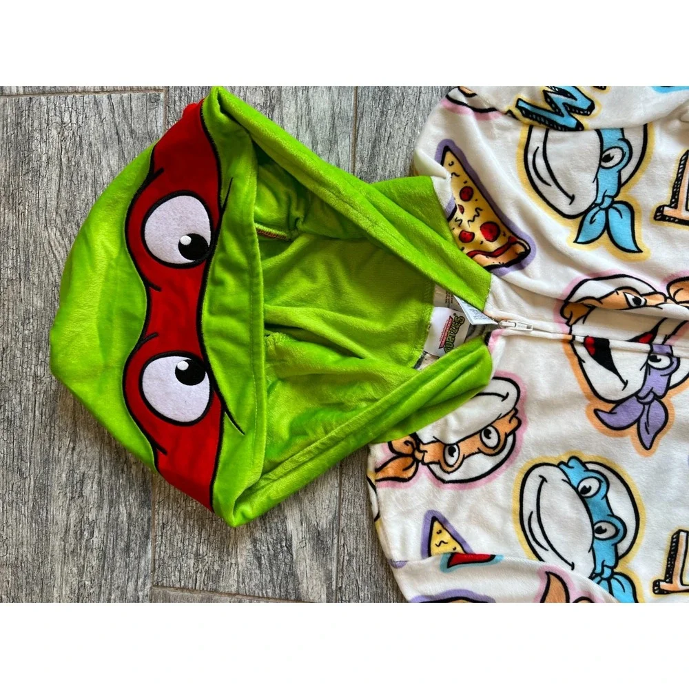Teenage Mutant Ninja Turtles Pajama Union Suit Hooded Medium‎ 8 10 costume TMNT